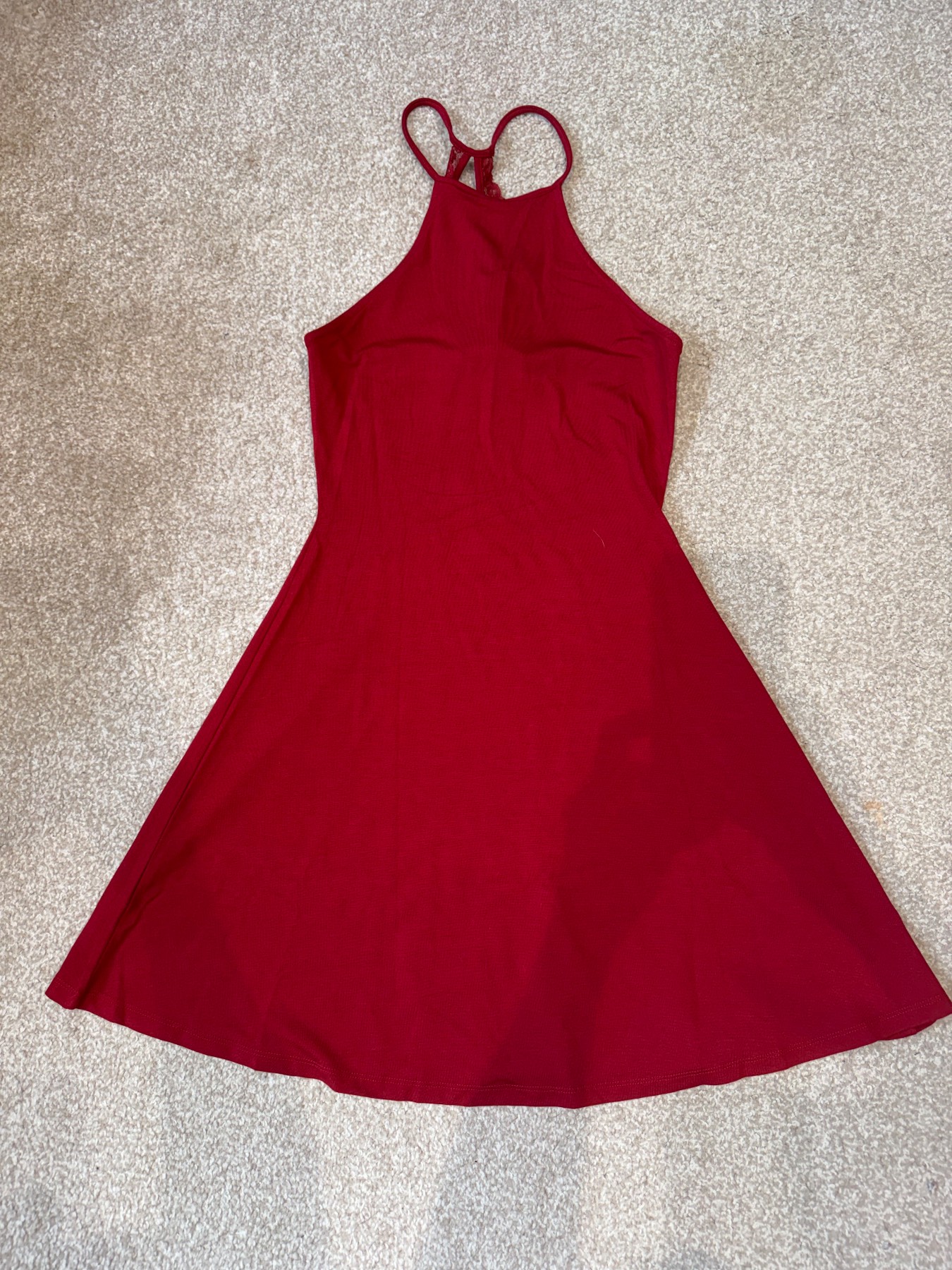 Superdry red fit & flare dress, size XS