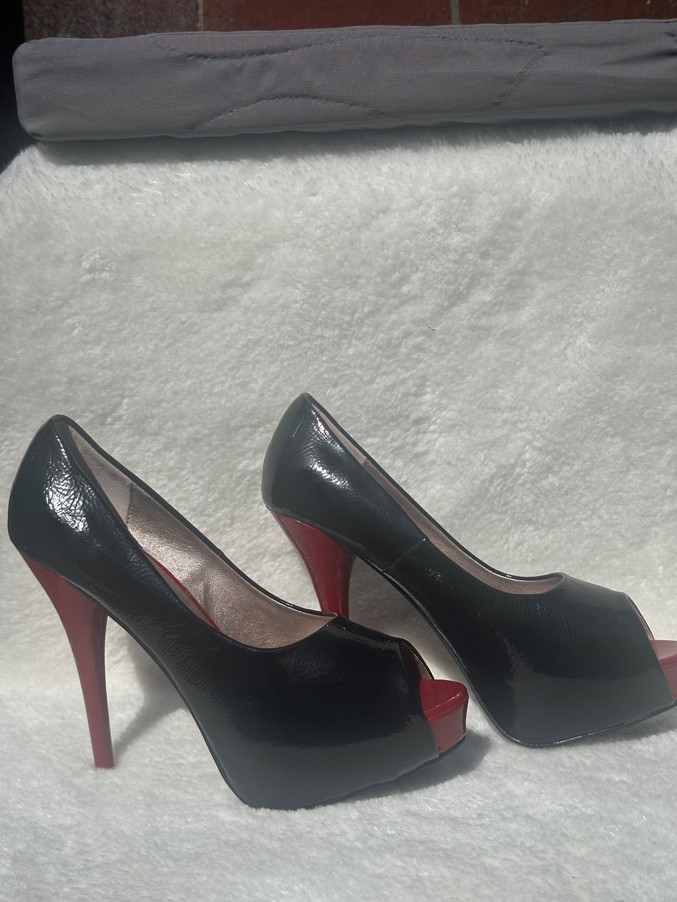 Red and black high heels