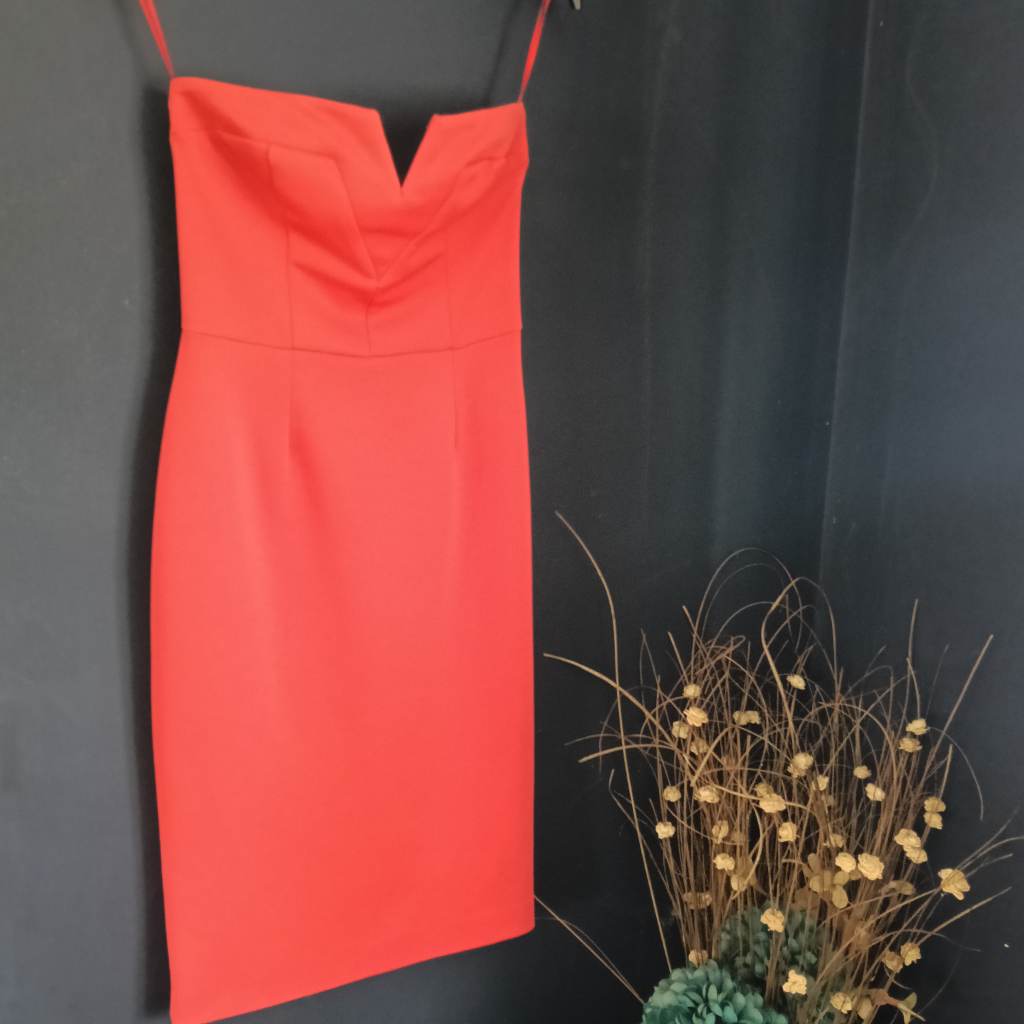 Sleeveless coral dress river island size 8