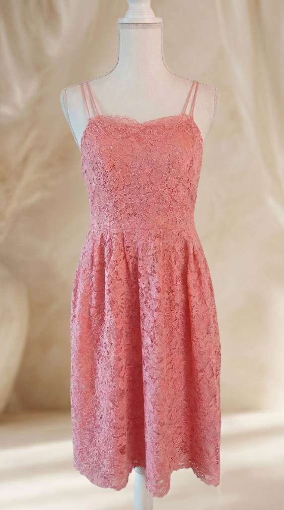 Pink lace dress Oasis size 12