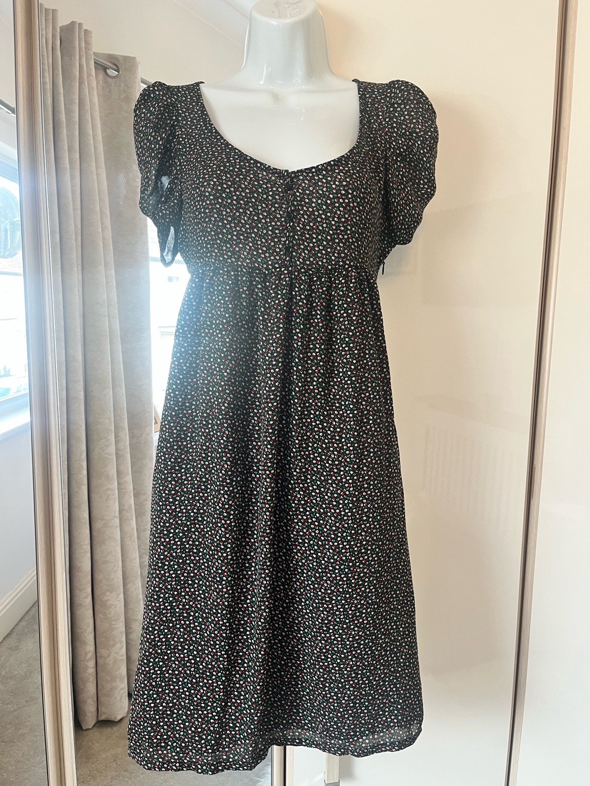 Naf Naf Size Small 8-10 Dress floral ditzy cottagecore dress BNWT Rrp £79