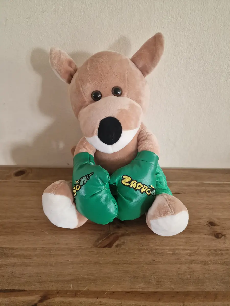Zappo Candy Boxing Kangaroo Plush Toy Mascot Green Gloves