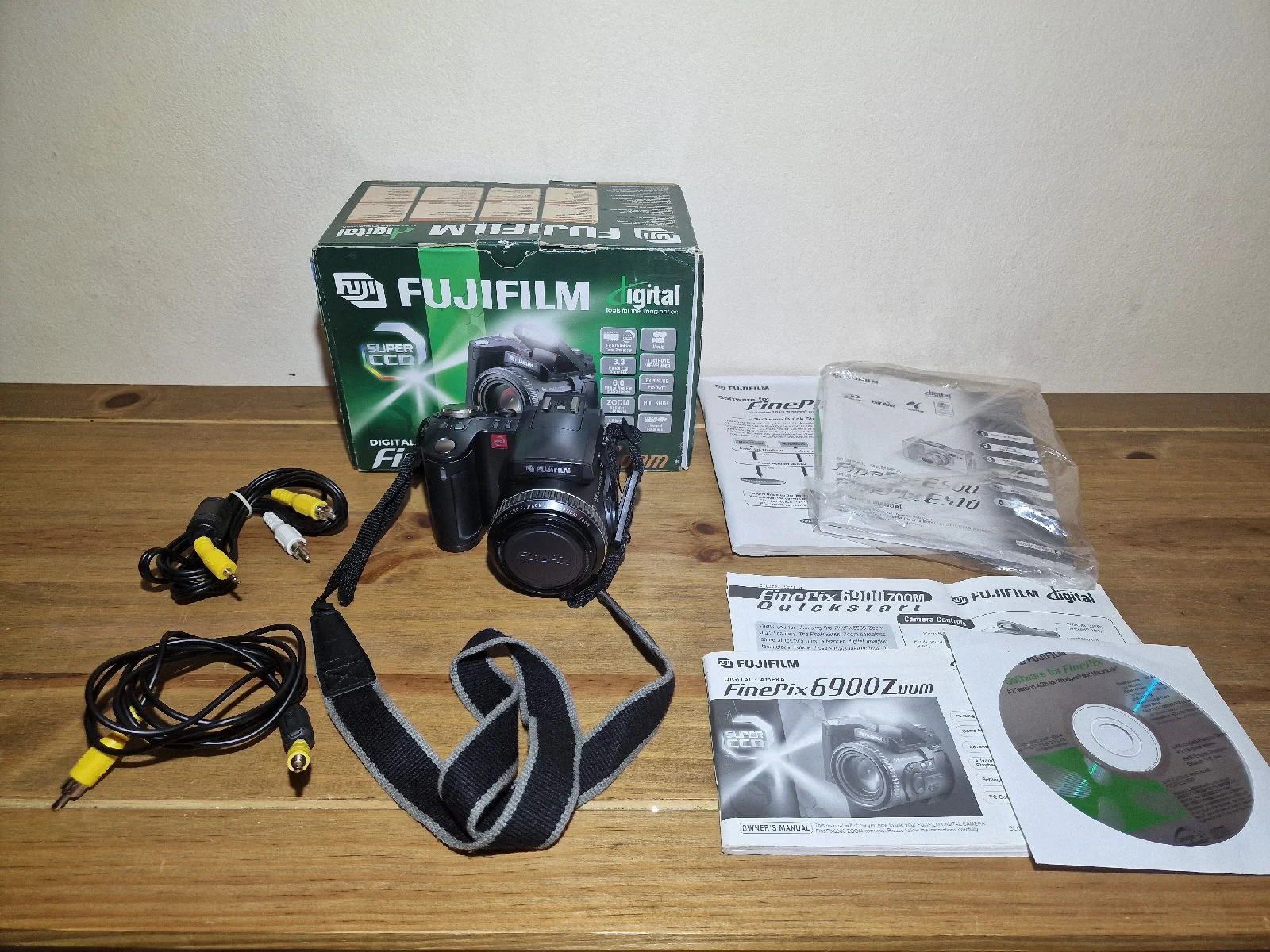 Fujifilm FinePix 6900 Zoom Digital Camera - Original Box, Manuals, Card- no charger