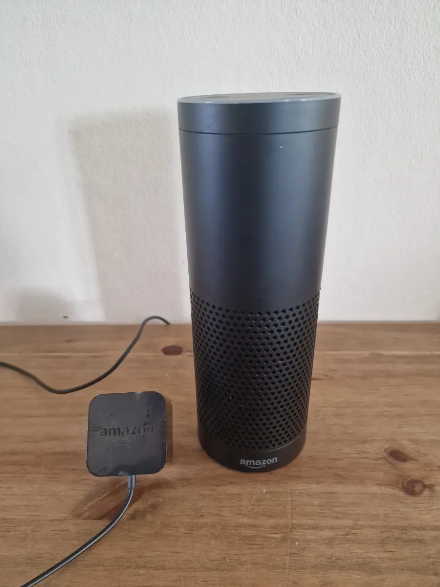 Amazon Echo 1st Generation Smart Speaker - Black with Power Adapter