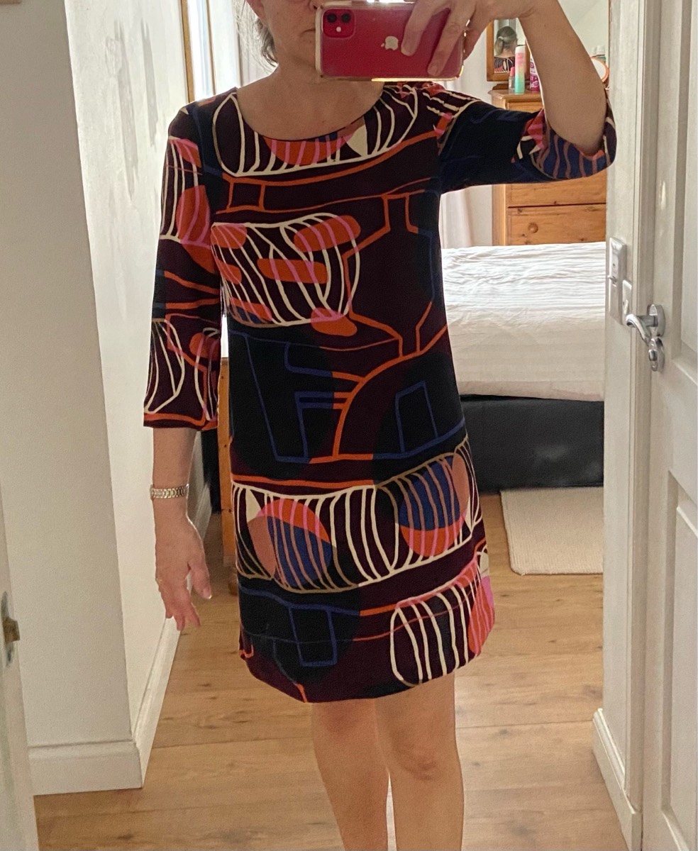 White Stuff Abstract Print Tunic Dress Size 8 100% Viscose