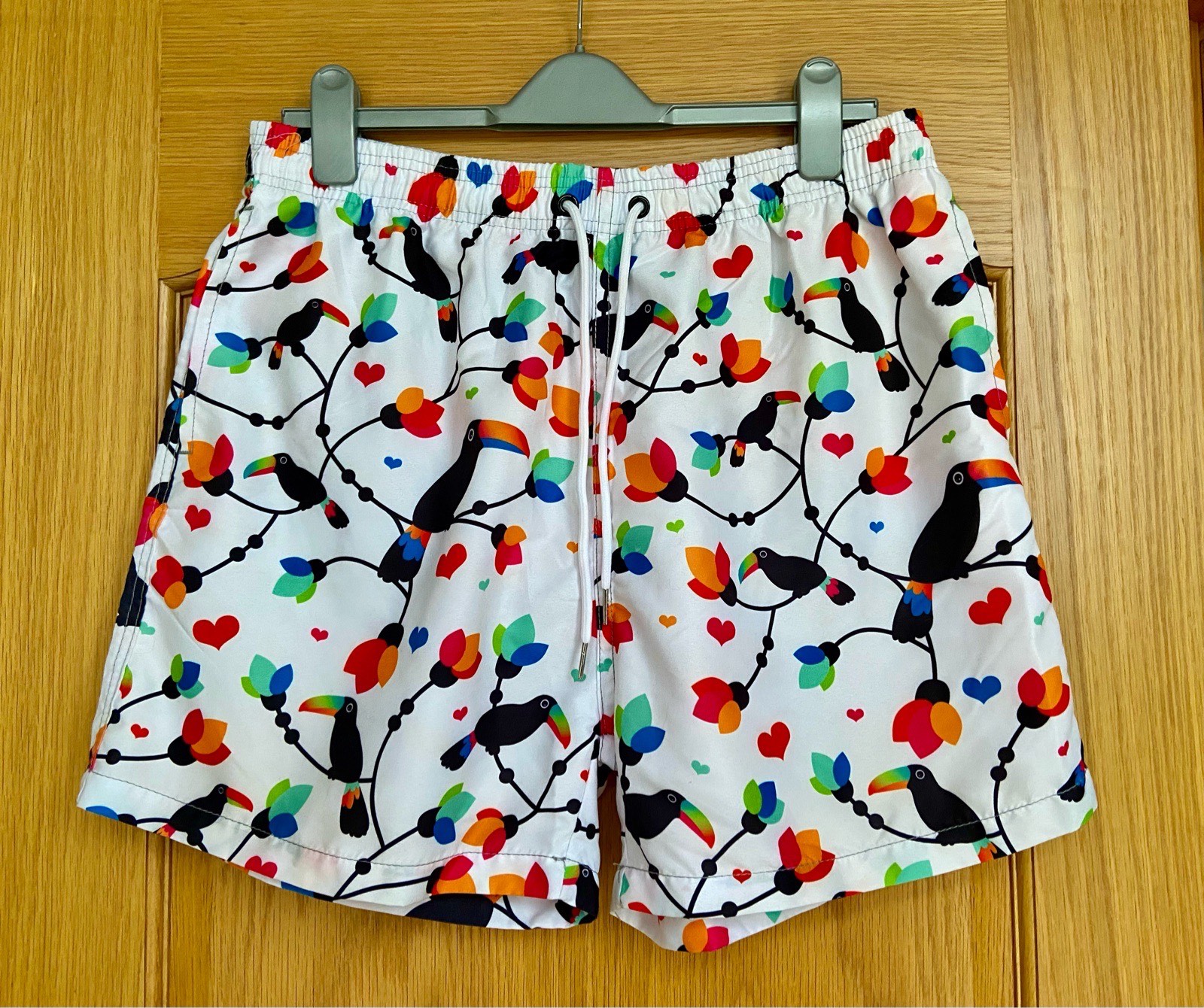 HOUSE Men’s Toucan Print Swim Shorts – Size XL