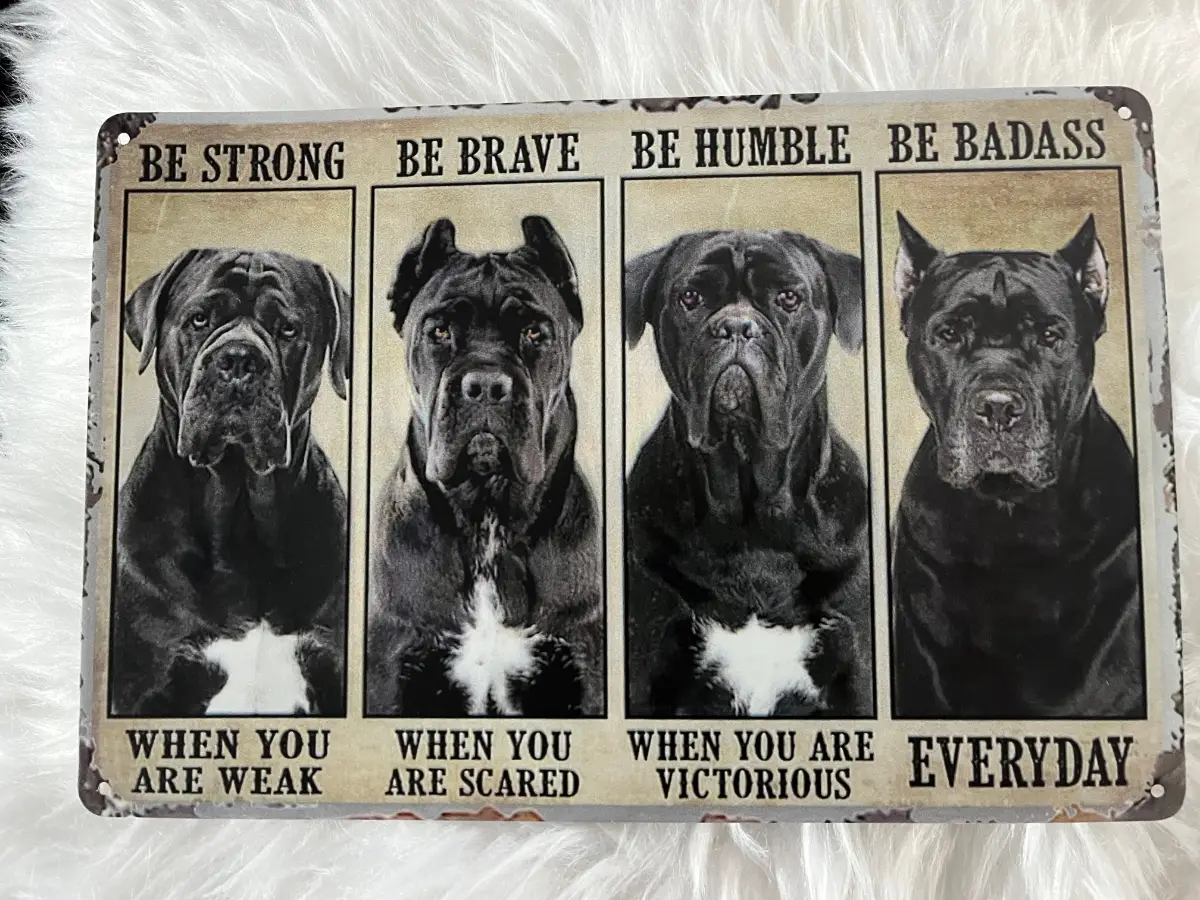 Cane Corso metal plaque