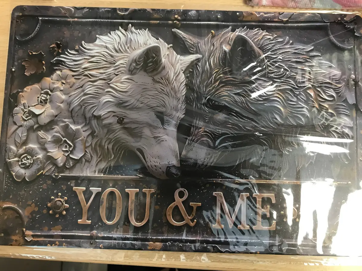 'You & Me' Wolves plaque