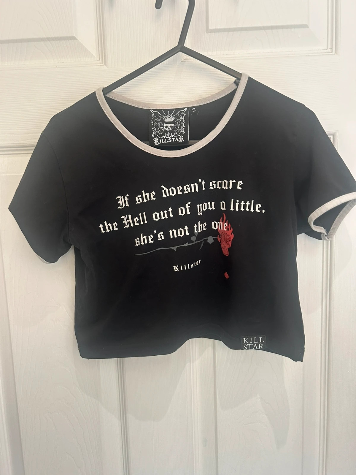 Killstar crop baby tee size S in very good condition