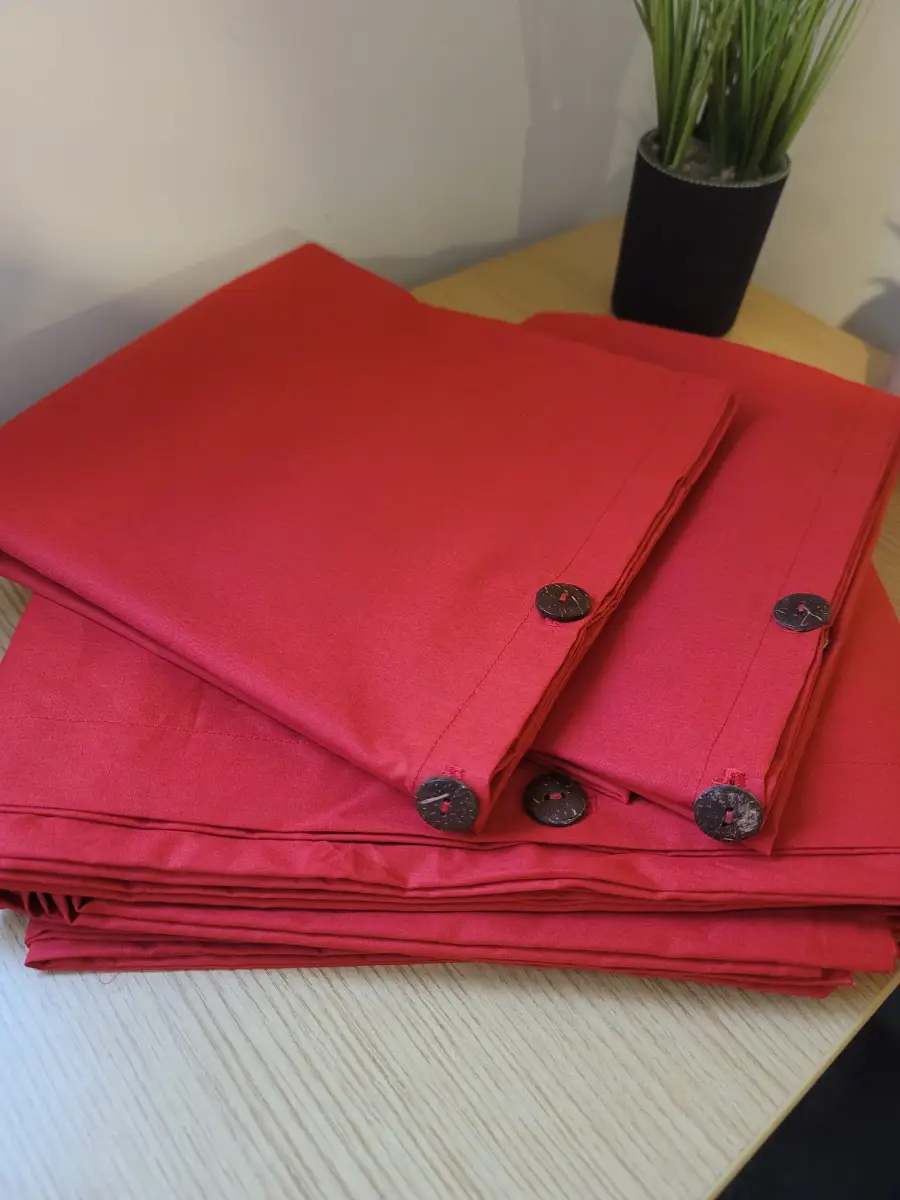 Red double duvet cover set