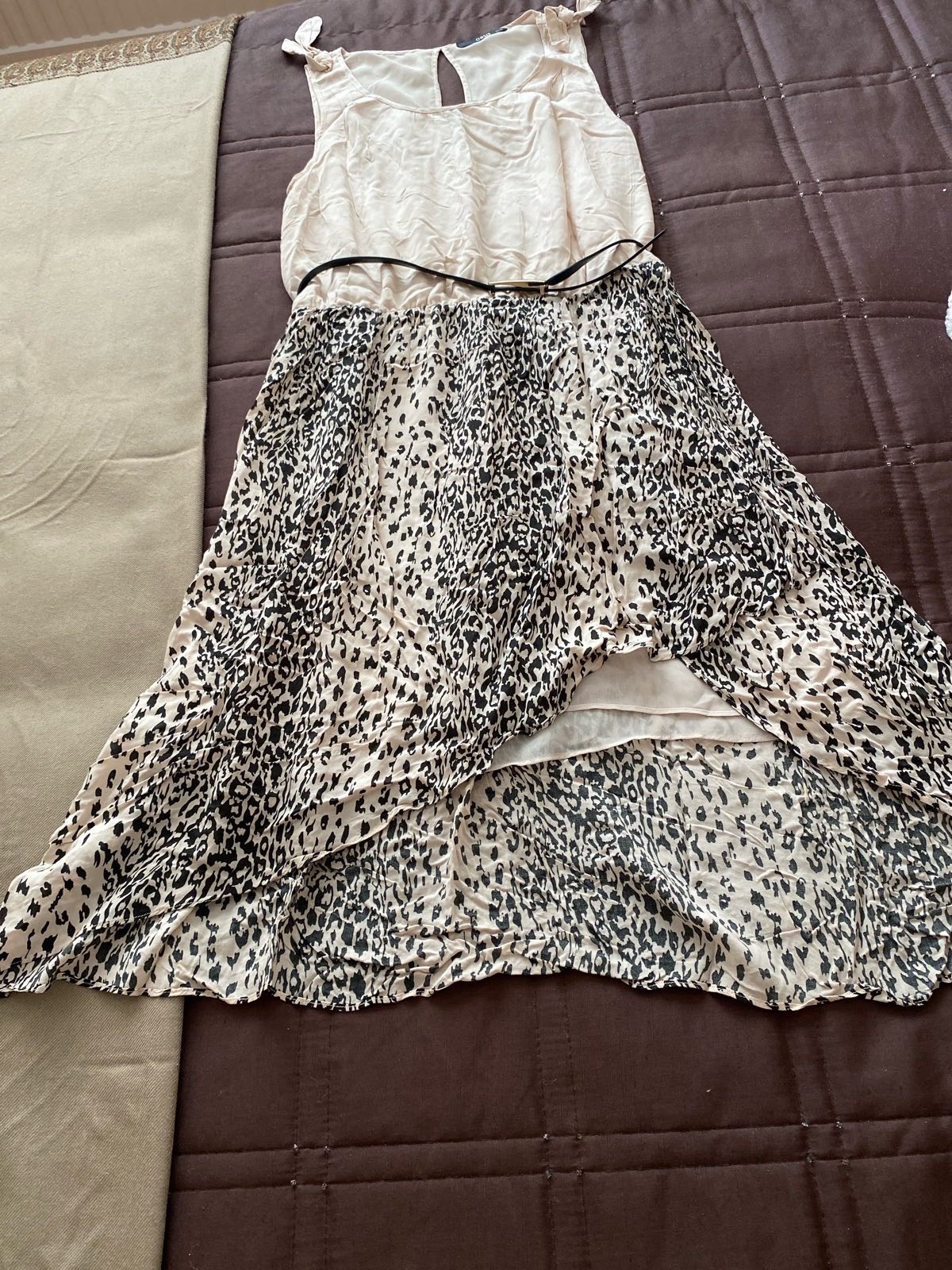 Oasis black/soft beige ladies dress, size 12