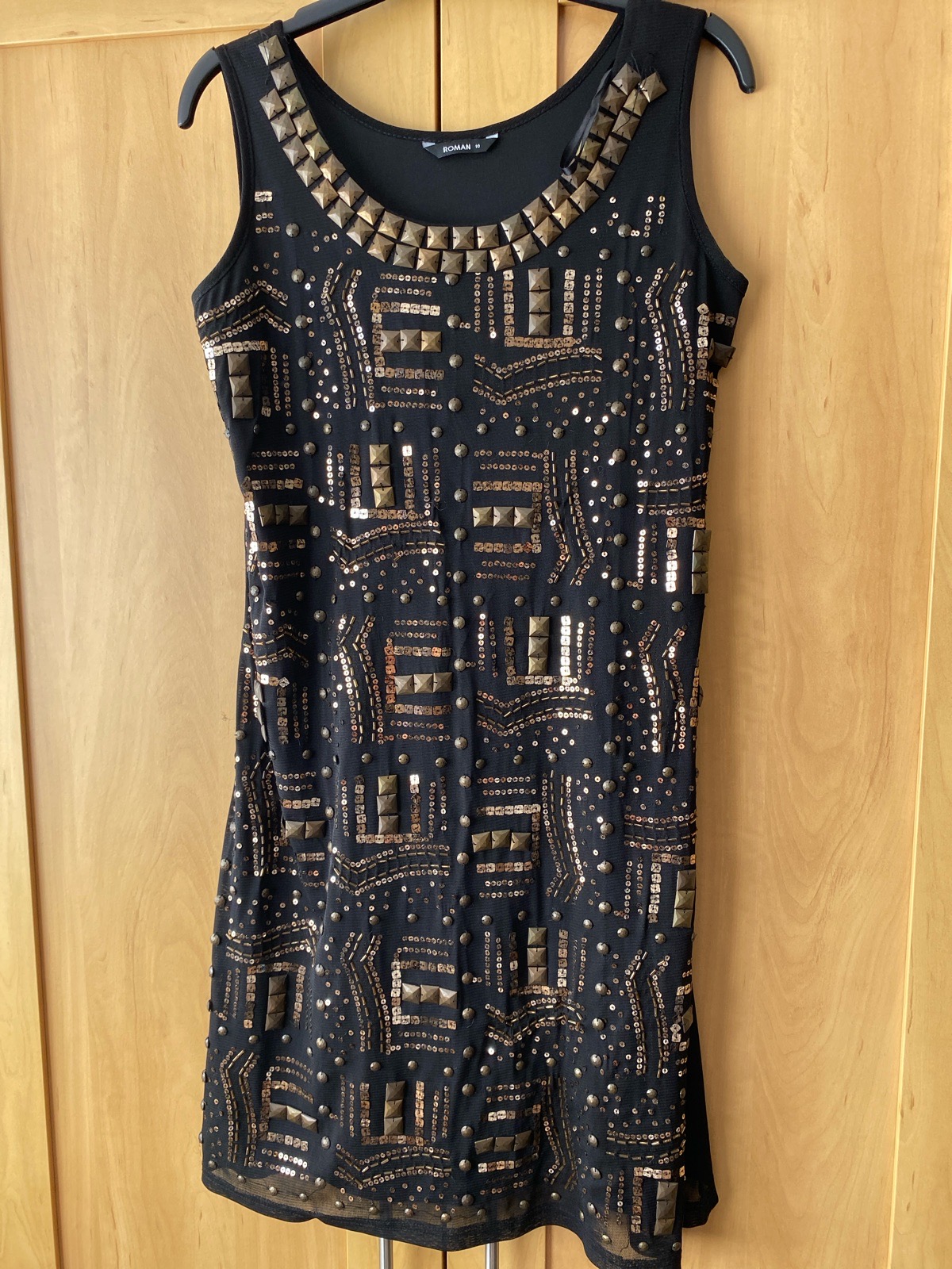 Roman Ladies Black Dress, size 10