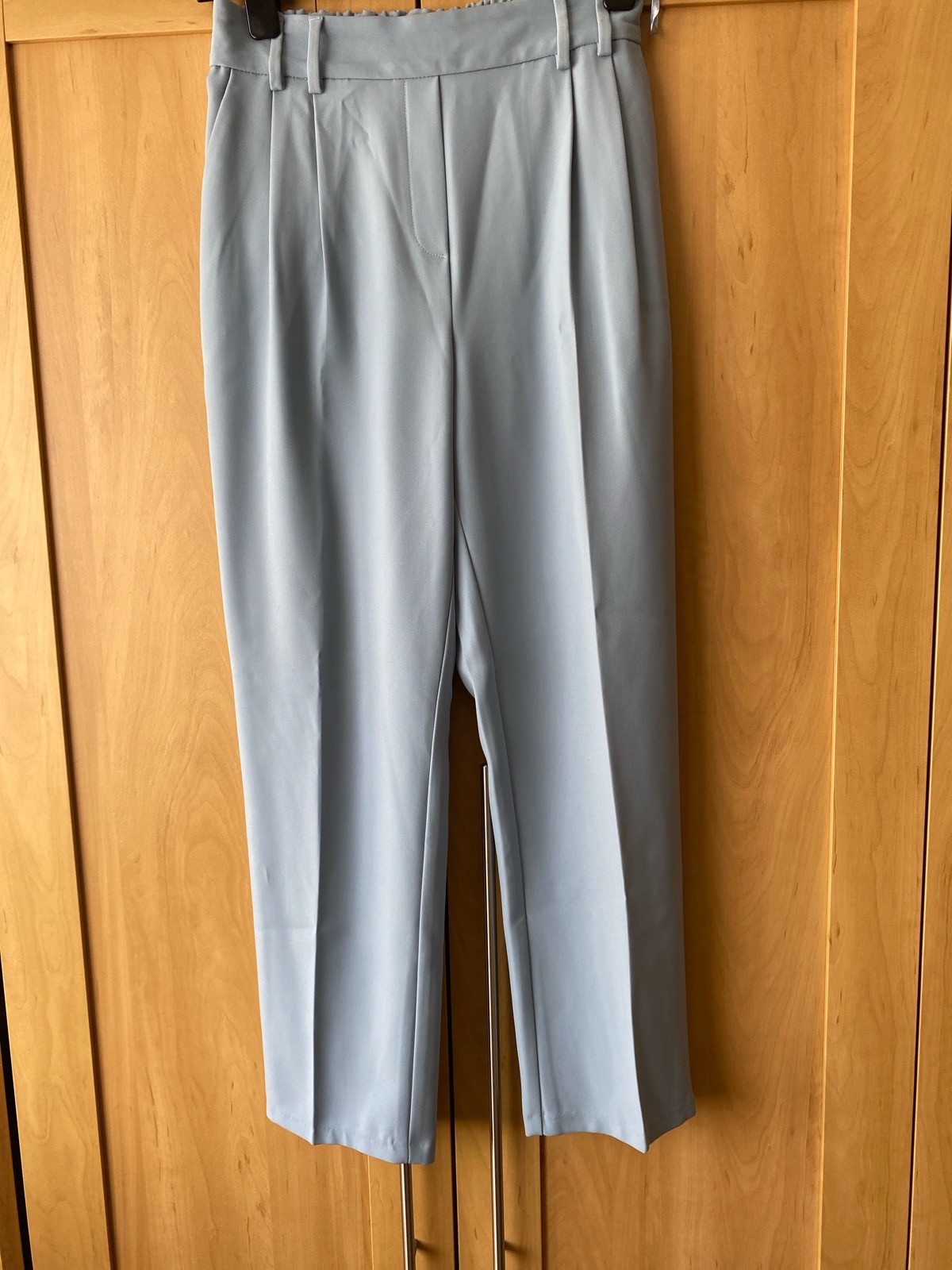 Primark ladies pale blue easy care trousers, size 10