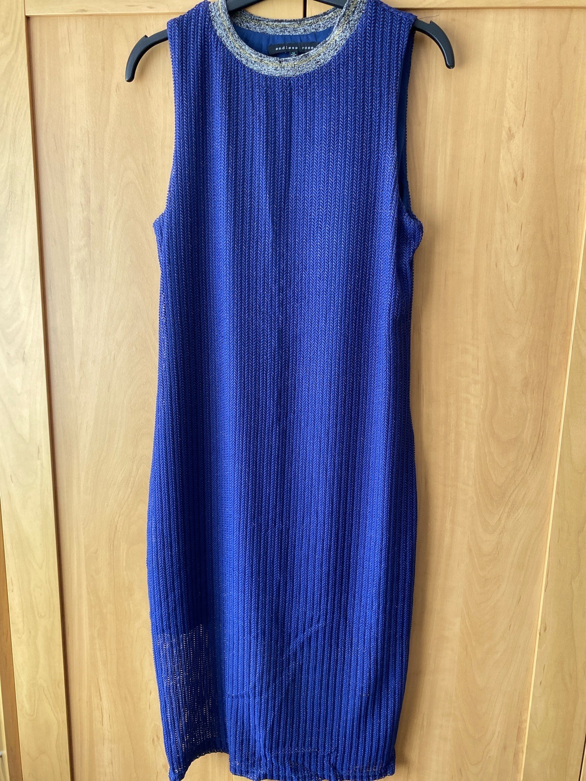 Endless Rose Blue Dress with gold fleck, size Medium