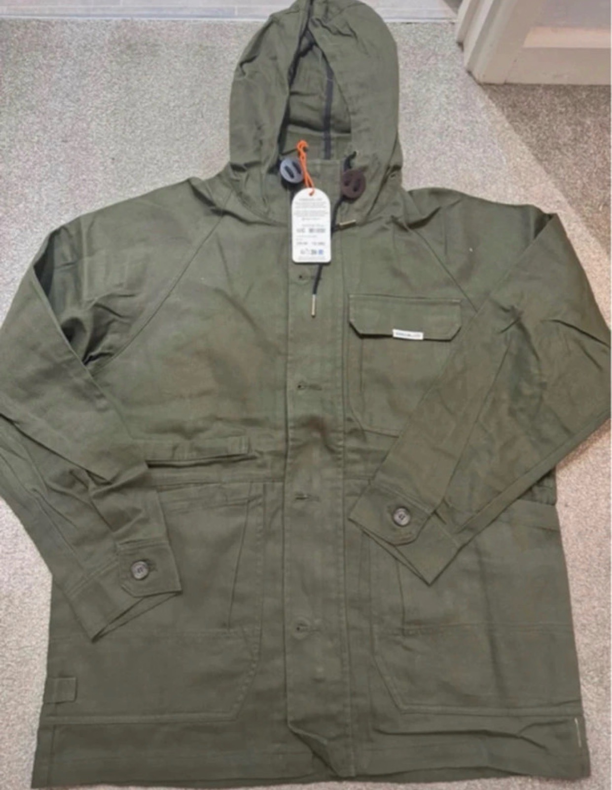Ladies khaki thin parka jacket