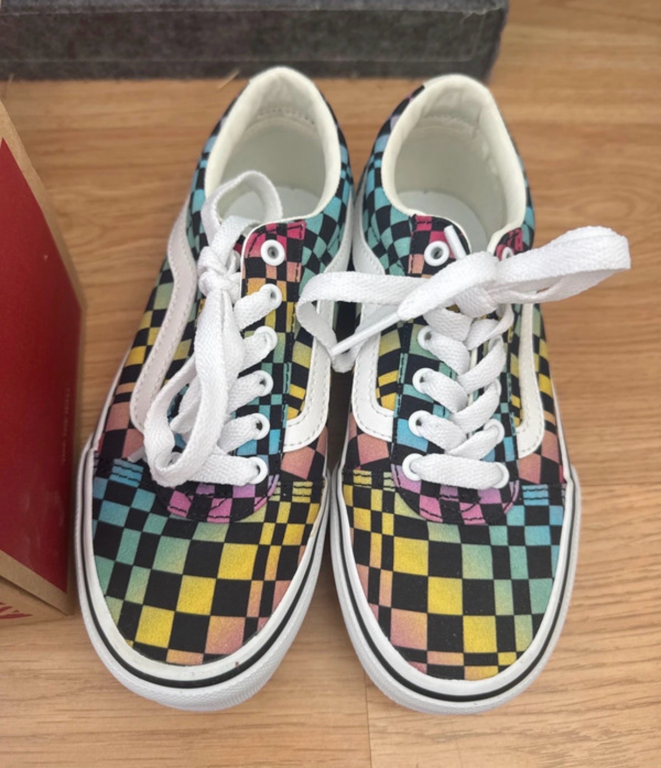 Converse trippy checkerboard multicoloured vans