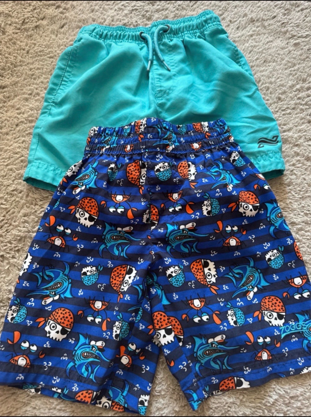Boys swimming trunks x2