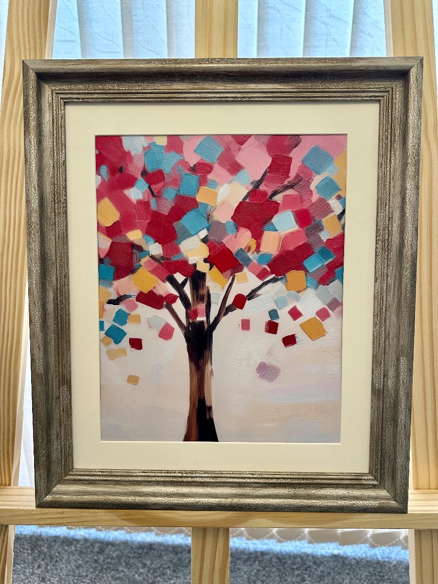 Tree of Painted Whispers – Colours in the Quiet Air A4 print