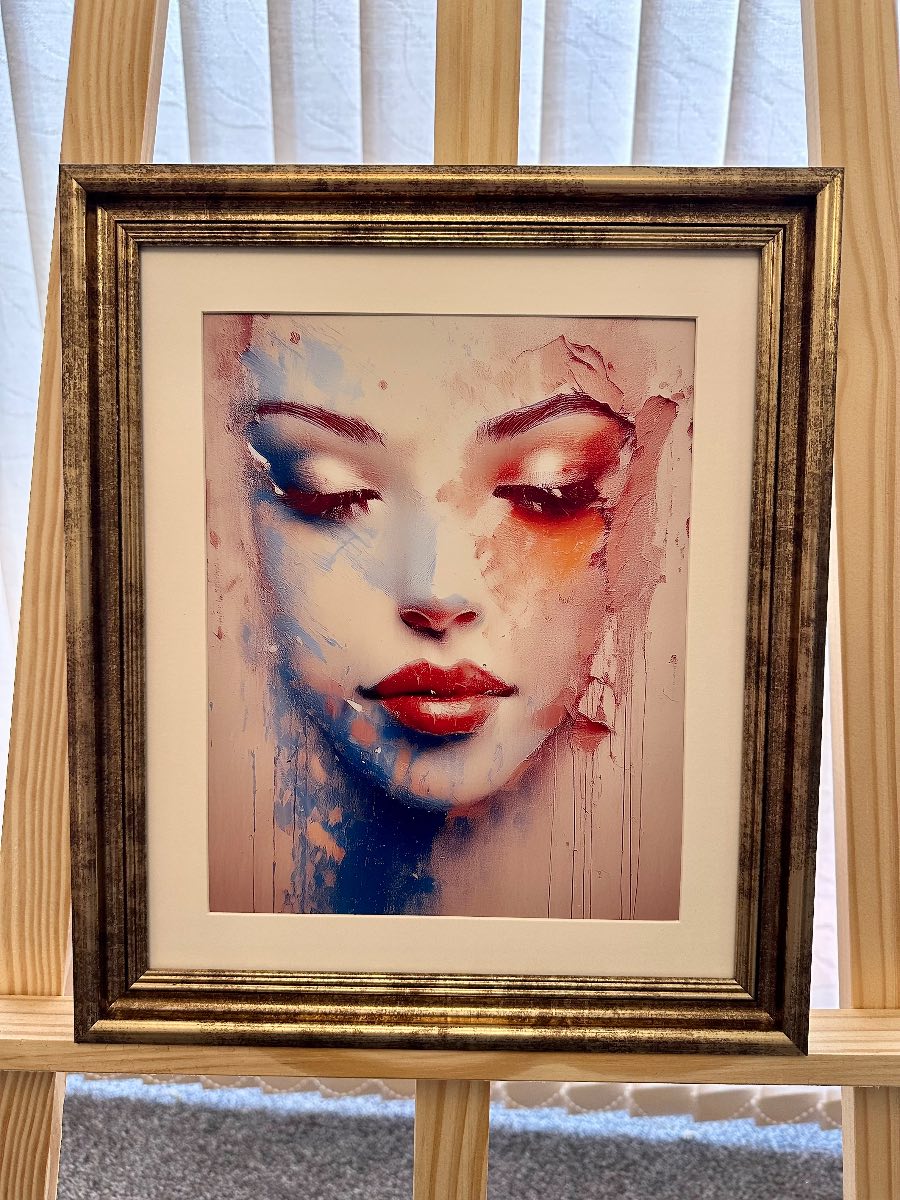 Face of Painted Quiet – Colour in Soft Motion A4 print