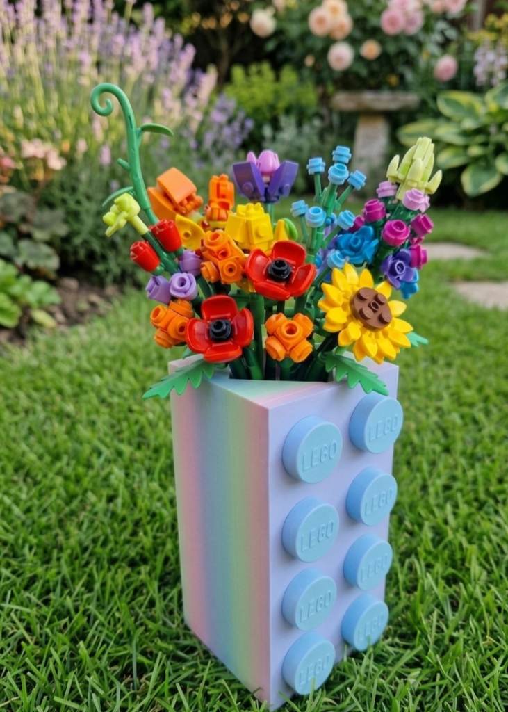 Flower pot / vase suitable for Lego flowers