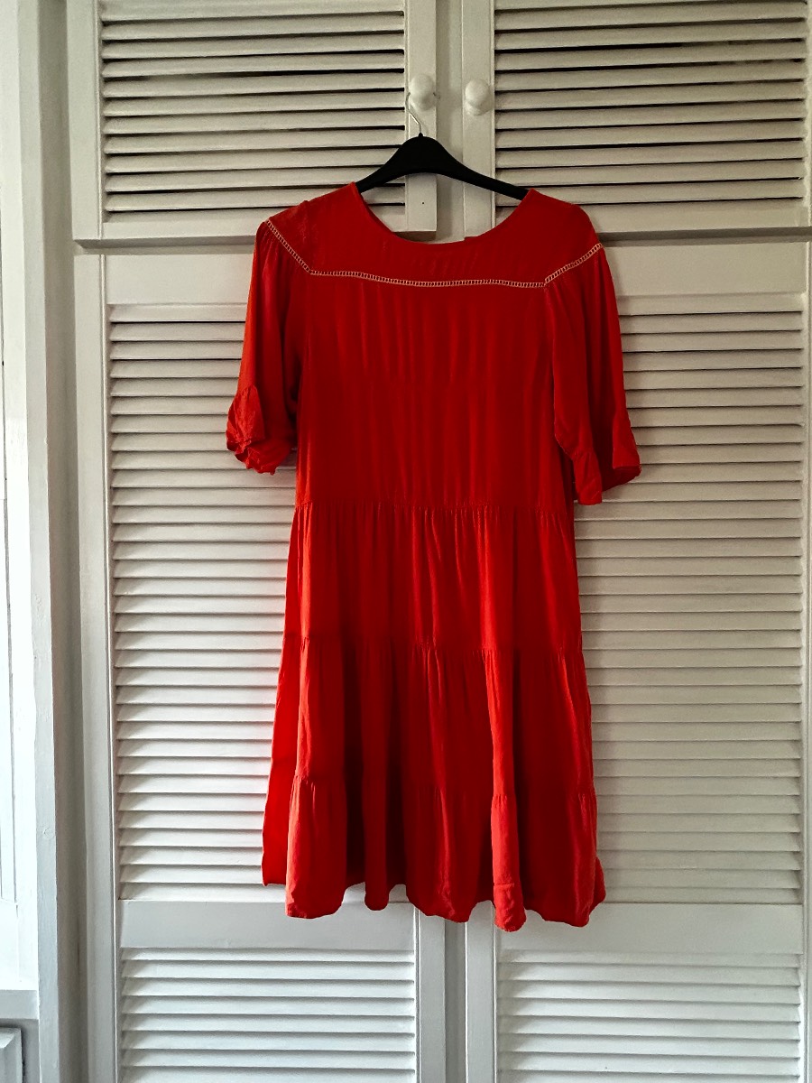 Coco Size Large Orange Tiered Dress