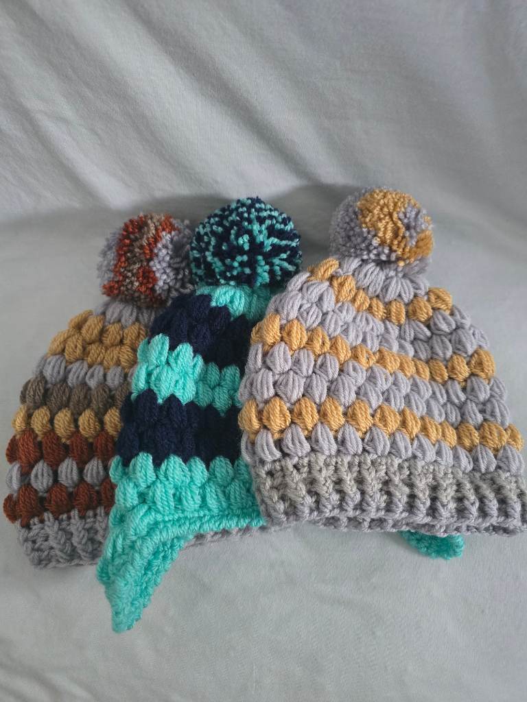 Handmade crochet baby unisex hat  newborn