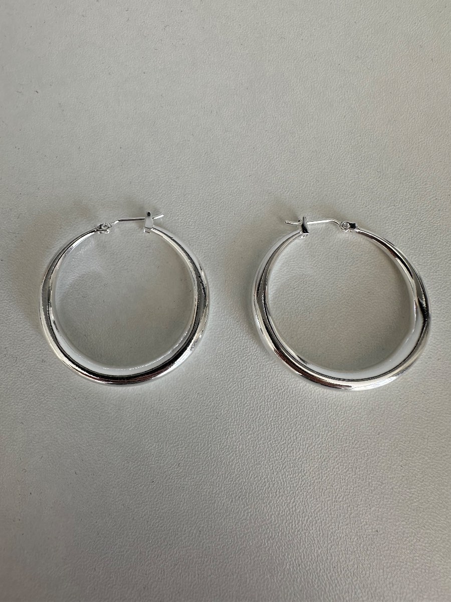 Silver 925 Hoop earrings 3.3cm