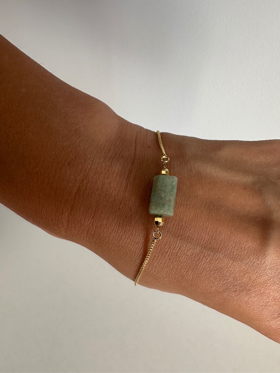 Genuine Amazonite Gemstone Bracelet