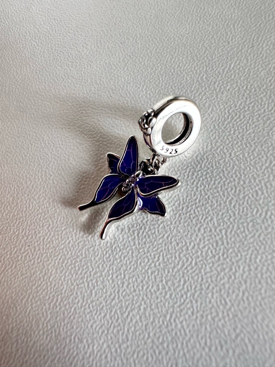 S925 butterfly charm for bracelet necklace