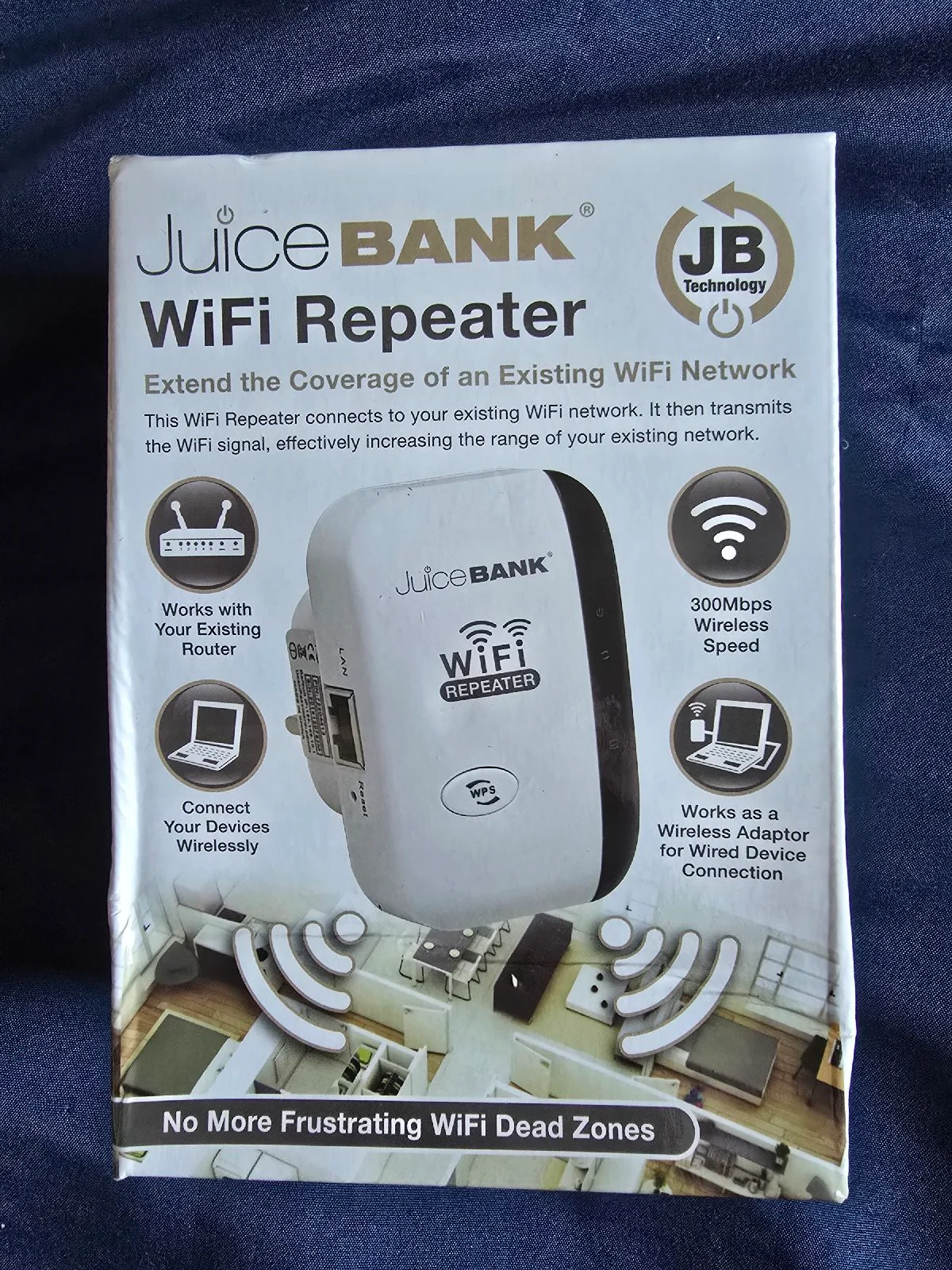 ✨ Brand New WiFi Range Extender – 300Mbps, Plug‑in, Dead Zone Fix