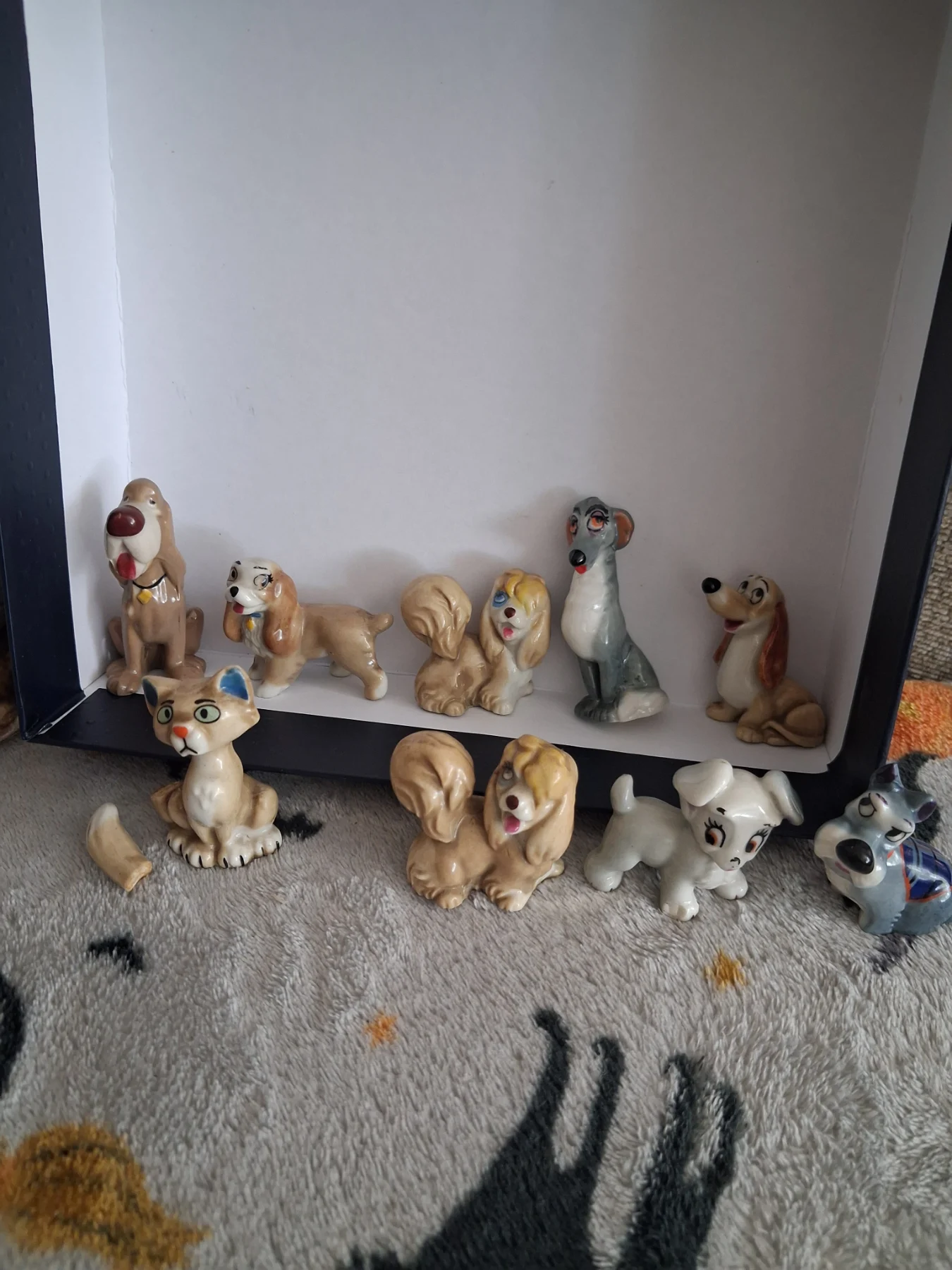 vintage Wade Whimsies porcelain miniature figurines from the famous Disney "Hat Box" Series.
