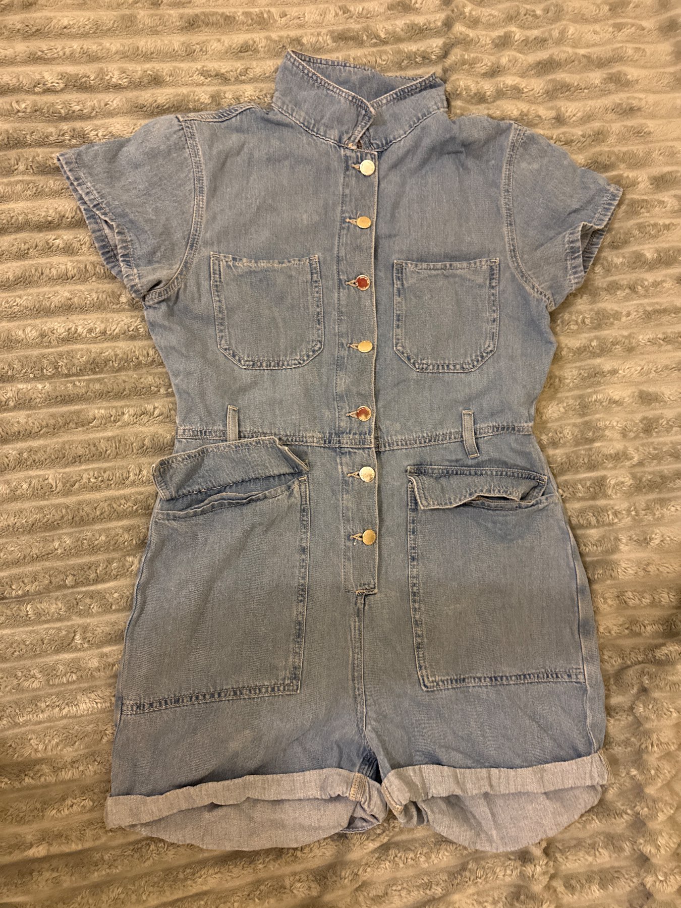Denim Co. Light Blue Denim Playsuit — UK 10